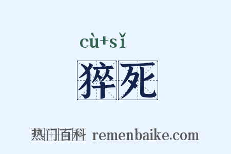 猝死是什么意思的图片